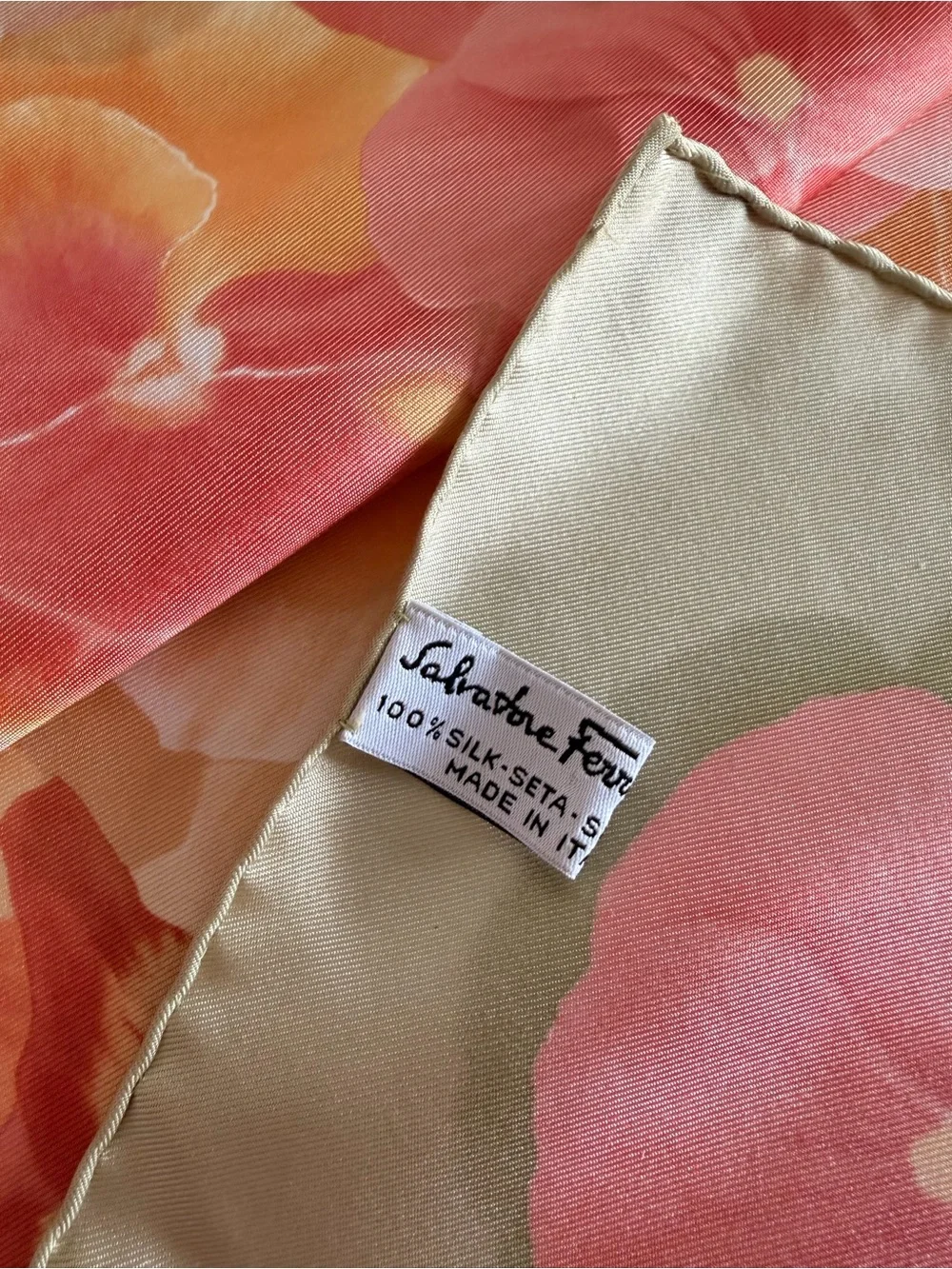 Salvatore Ferragamo Silk Floral Print Scarf